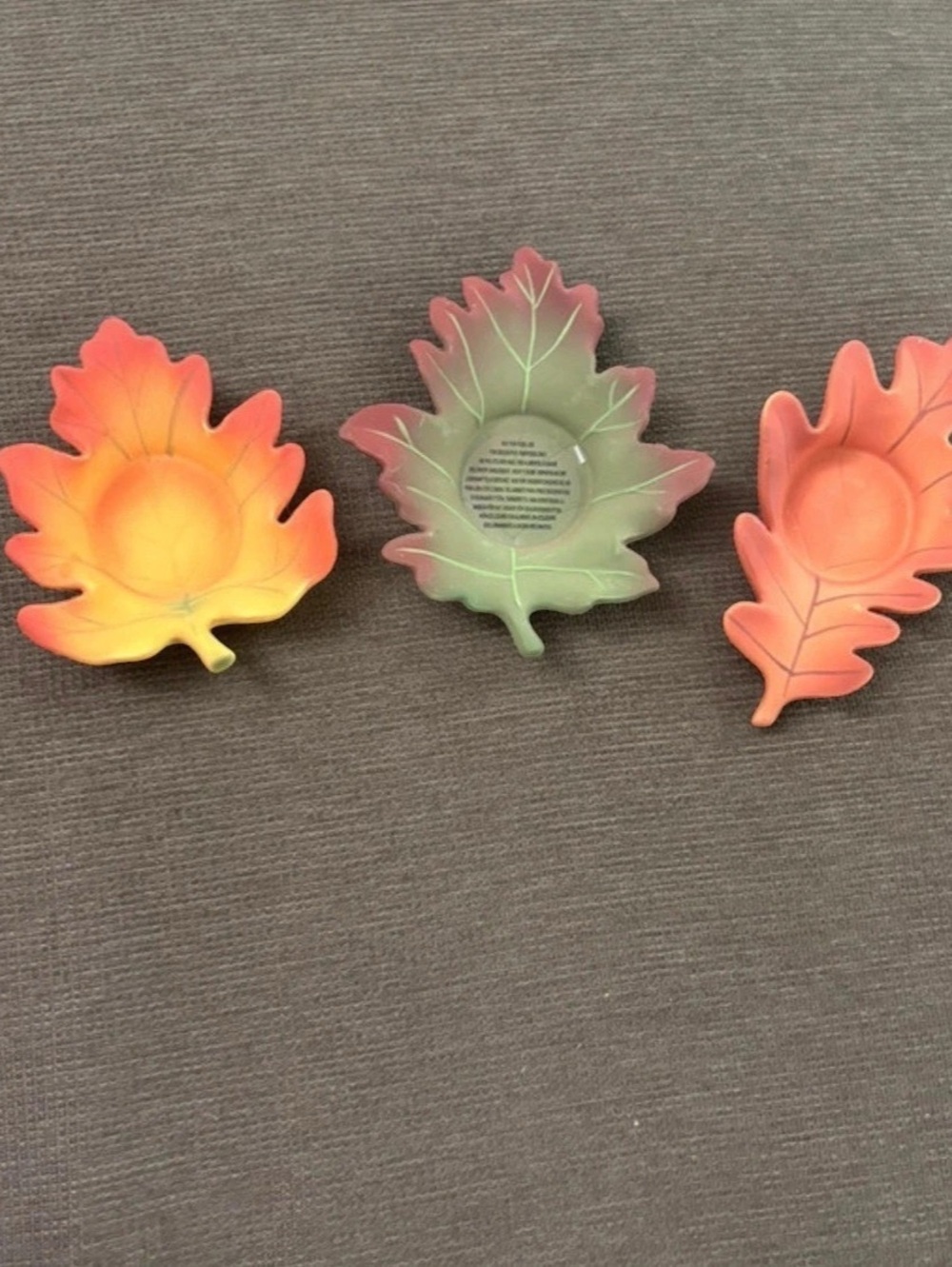 Leaf Decor Set in Orange & Green Like New